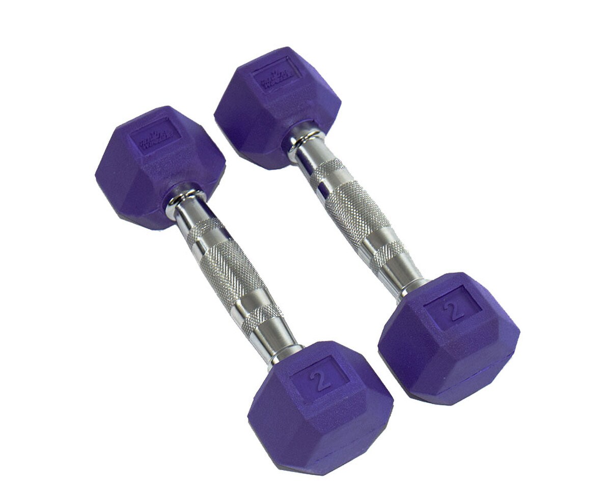 Rubber Hex Aerobic Dumbbells Image 6