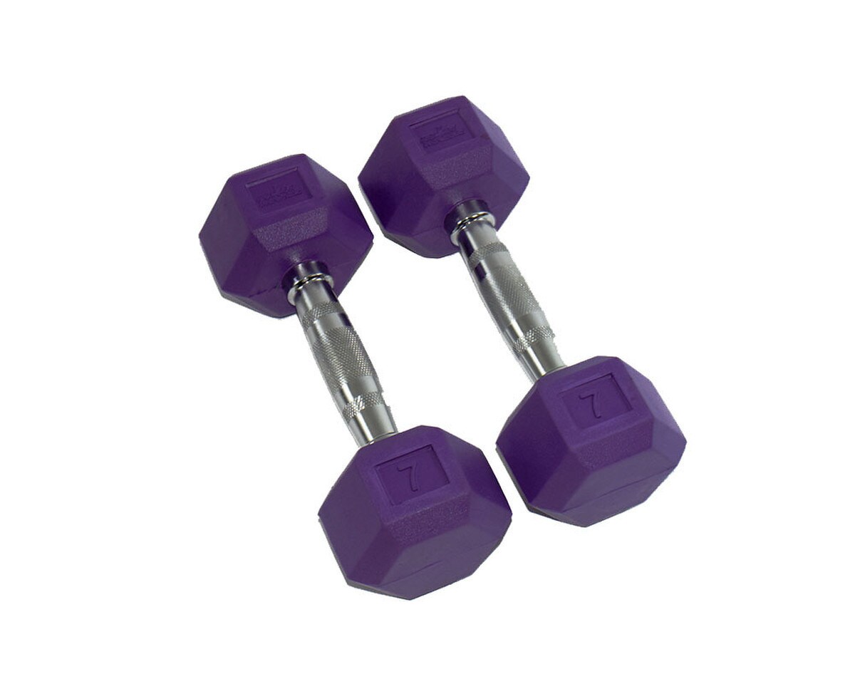 Rubber Hex Aerobic Dumbbells Image 9