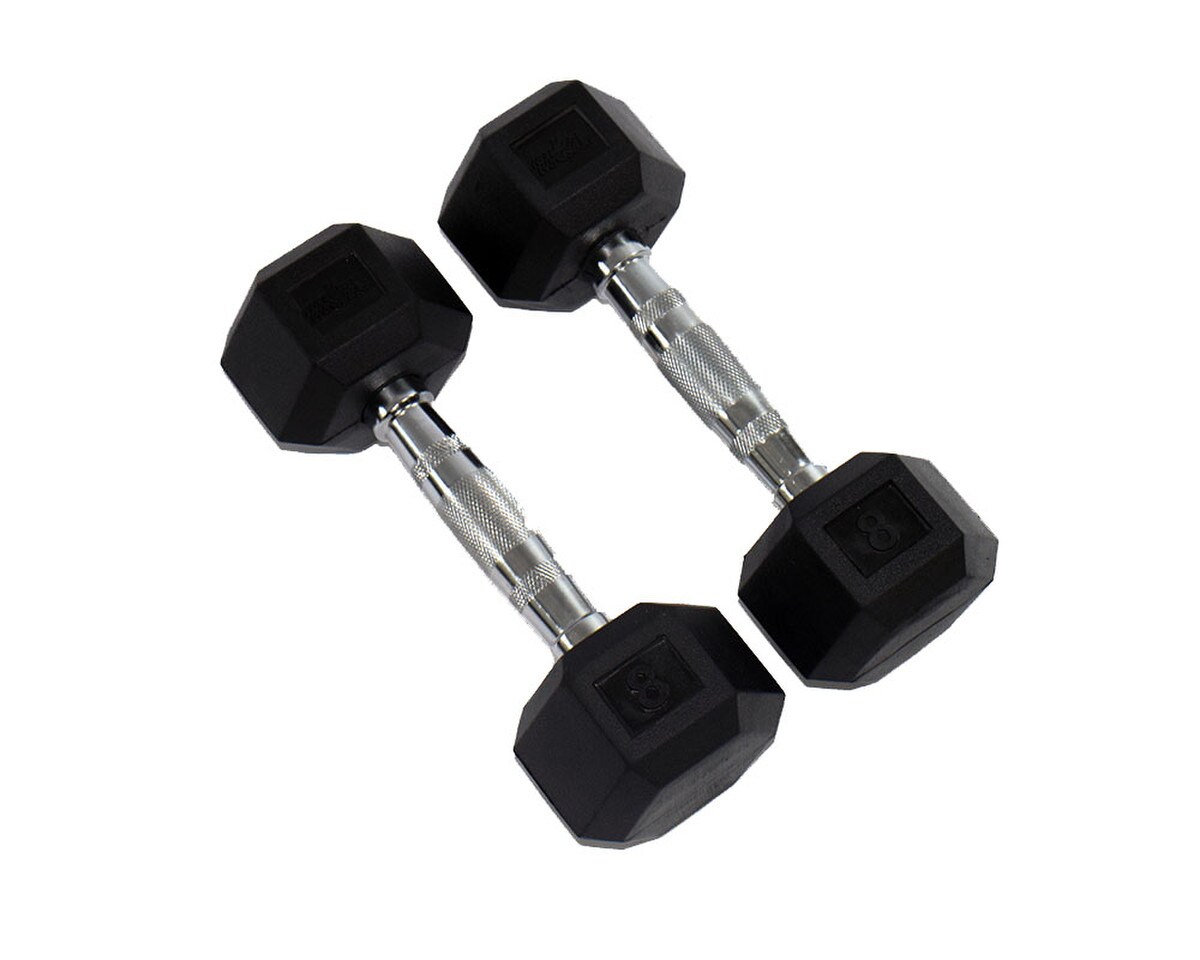 Rubber Hex Aerobic Dumbbells Image 10