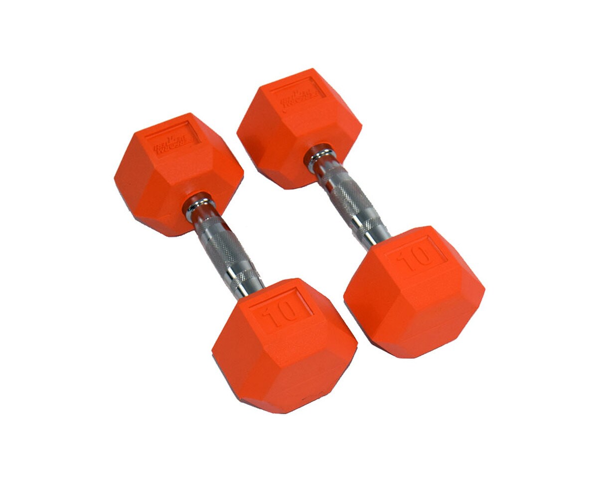 Rubber Hex Aerobic Dumbbells Image 4