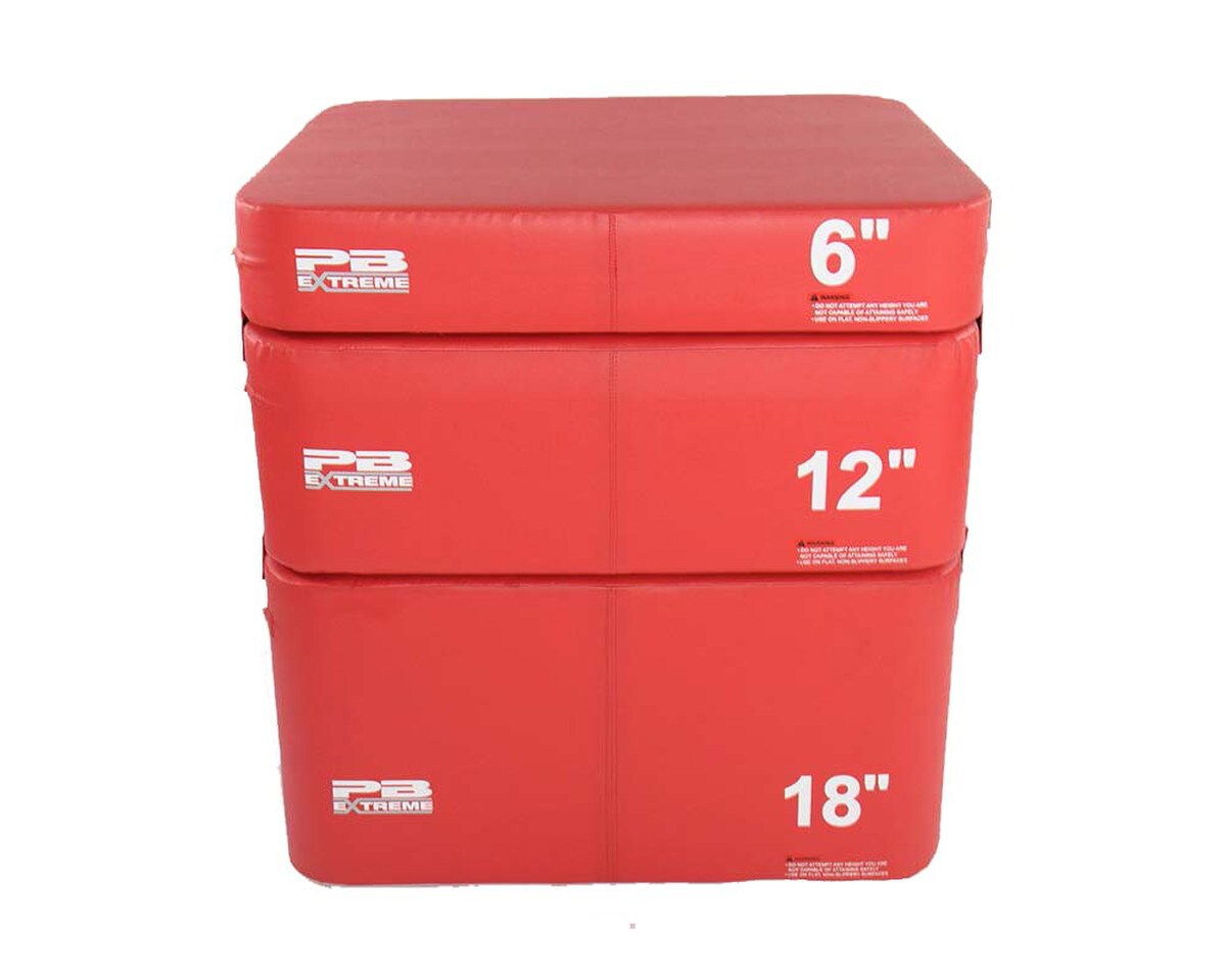 Set of 3 PB Extreme Foam Plyobox (6", 12", 18") Red Image 1