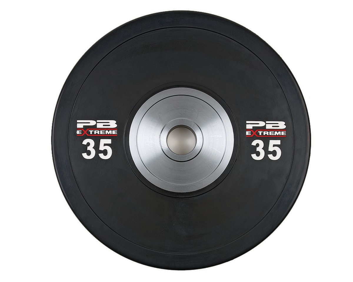 PB Extreme Black Rubber Bumper Plates Image 3