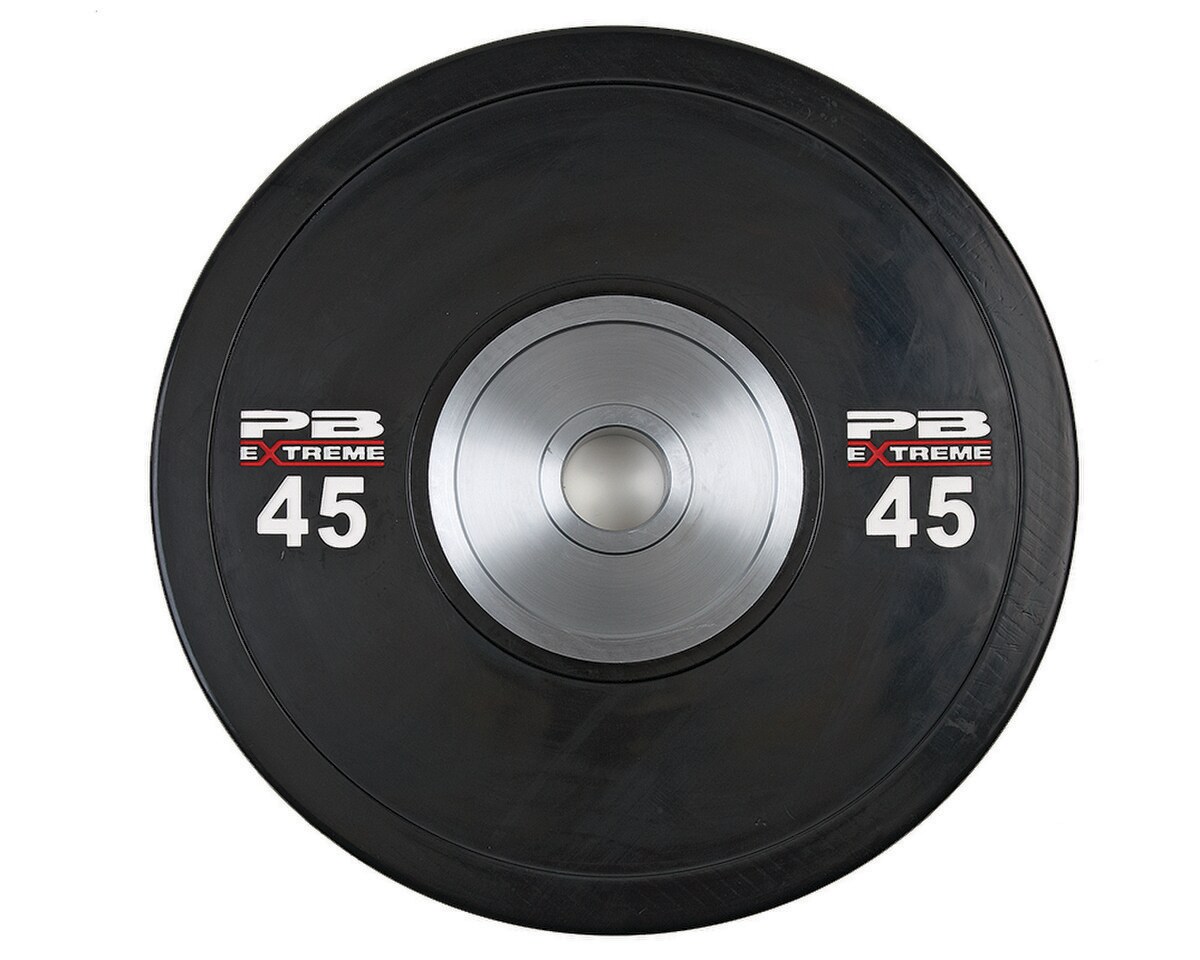 PB Extreme Black Rubber Bumper Plates Image 4