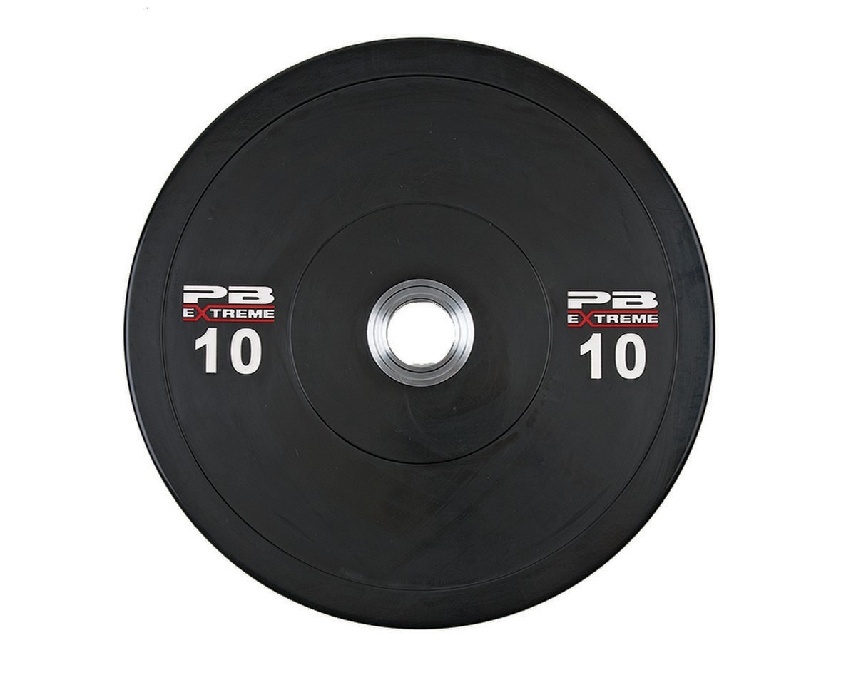 PB Extreme Black Rubber Bumper Plates Image 1