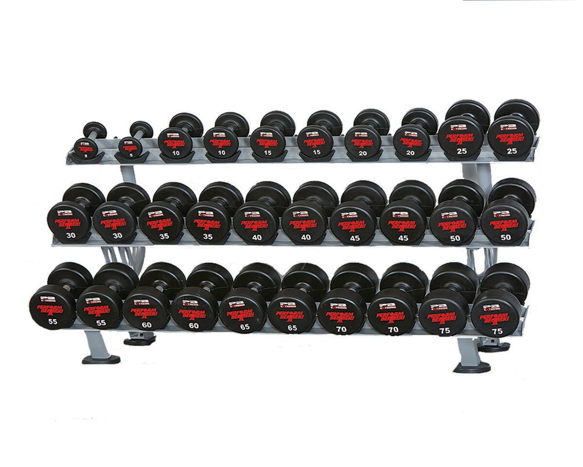 PB Extreme 3-Tier Dumbbell Rack with Saddles Image 1