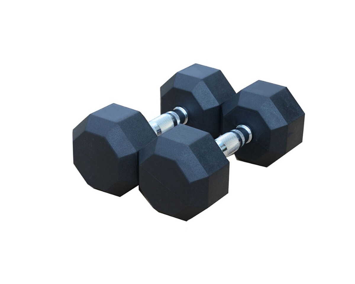 First Place Elite 8-Sided Rubber Dumbbell - Sold as pairs Image 1